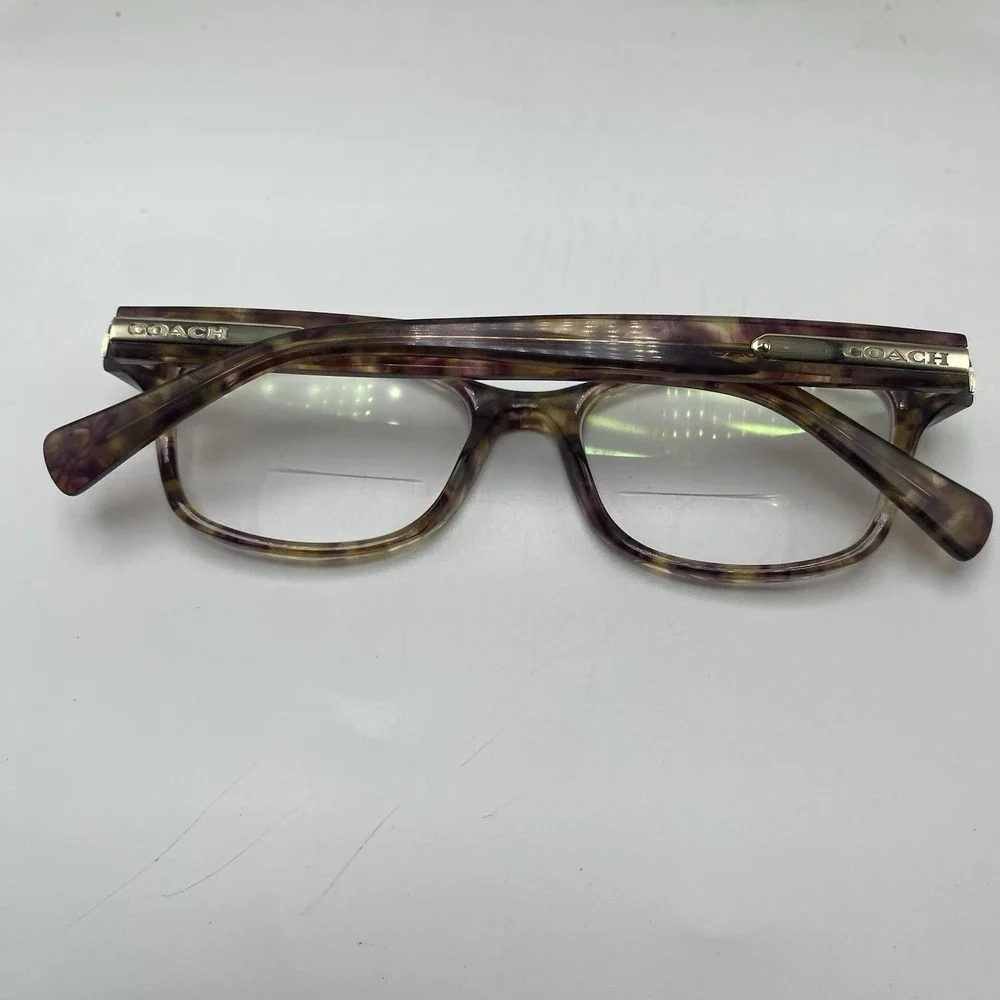 Coach Eyeglasses FRAMES ONLY HC6065 Cat Eye 49-17-135 Confetti Light Brown 248